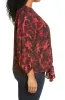 Vince Camuto Women's Floral Tie Front Top Red Size 2X sold by Ruumur