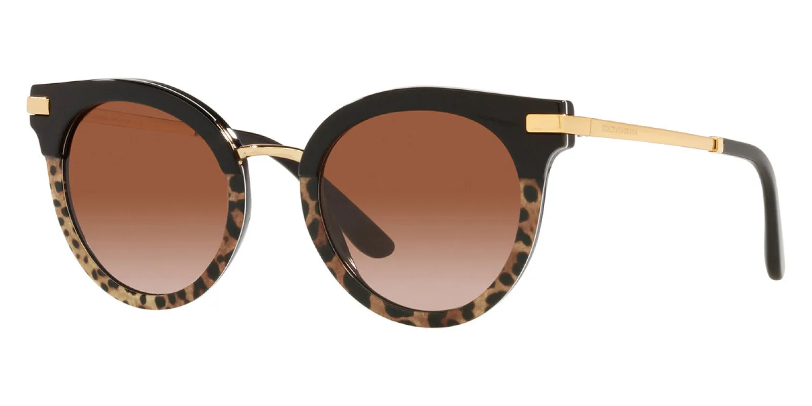 Dolce & Gabbana Women's 50mm Black Leo Print Sunglasses DG4394-324413-50 made by Ruumur