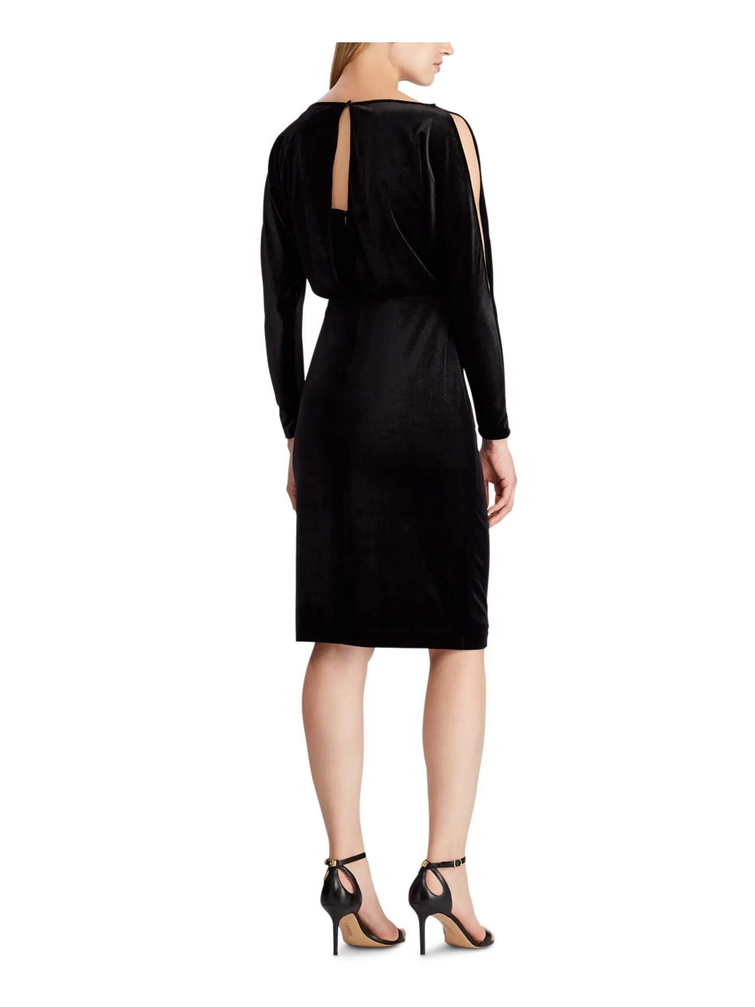 Ralph Lauren Women's Velvet Slit Sleeve Dress Black Size 2 sold by Ruumur product image thumbnail 2