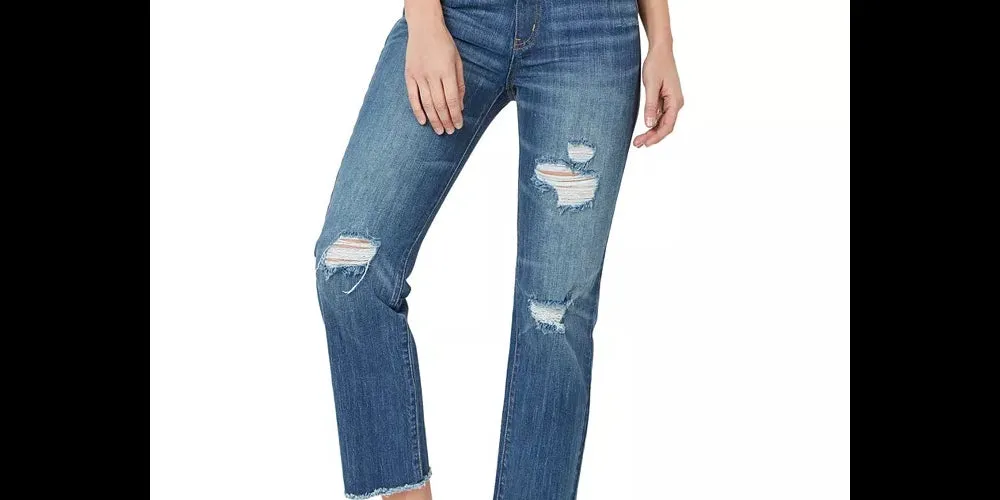 Numero Women's Ripped High Rise Frayed Hem Denim Jeans Blue Size 27 sold by Ruumur product image thumbnail 2