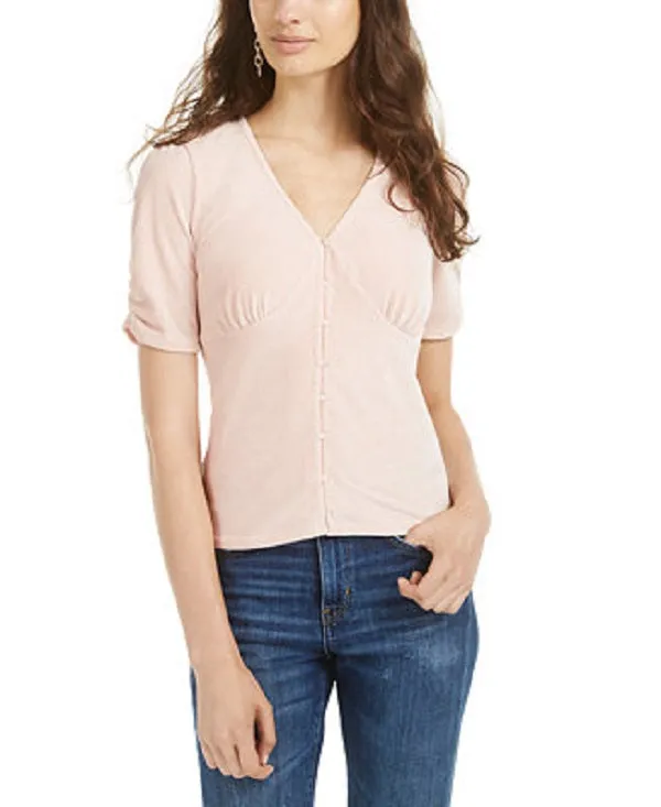 American Rag Womens Velvet Ribbed Blouse Pink Size Large sold by Ruumur product image thumbnail 5