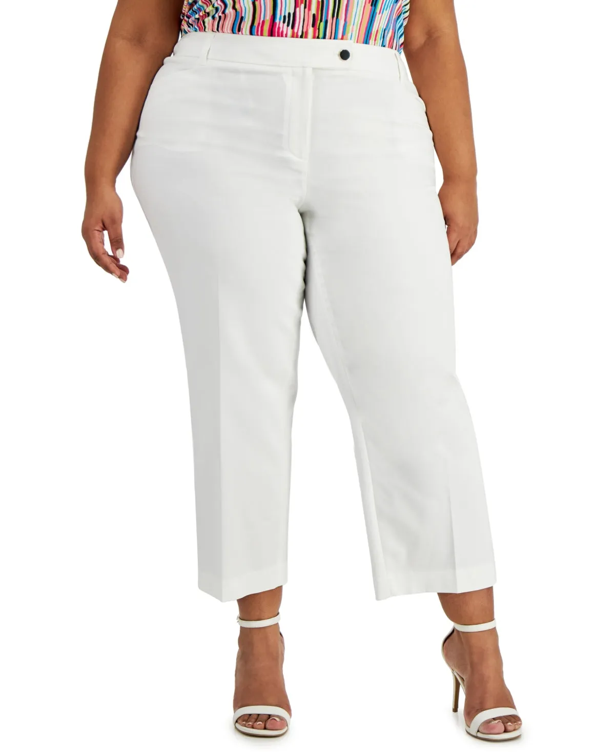 Anne Klein Women's Beacon Hill Cropped Pants White sold by Ruumur