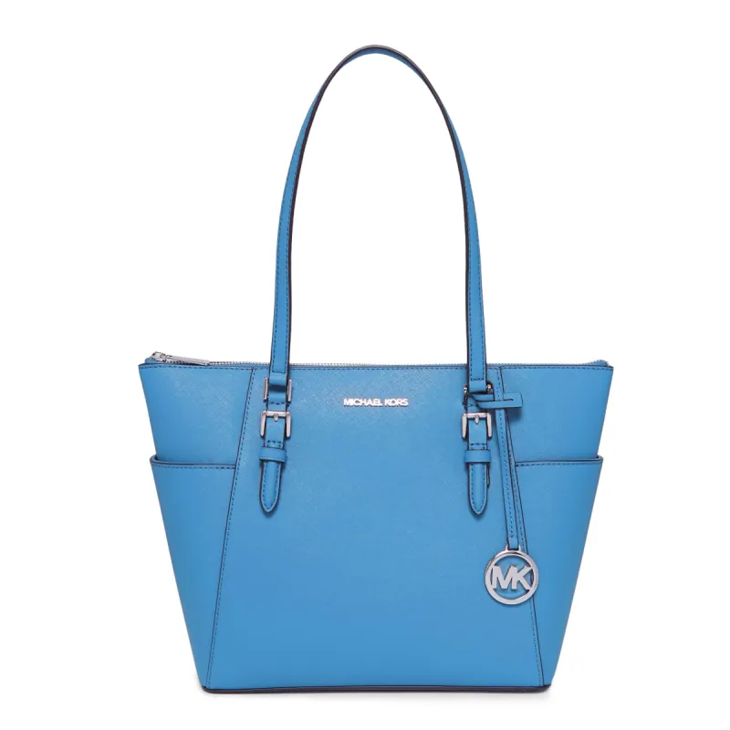 Michael Kors Women's Charlotte Large Saffiano Leather Top-Zip Tote Bag sold by Ruumur