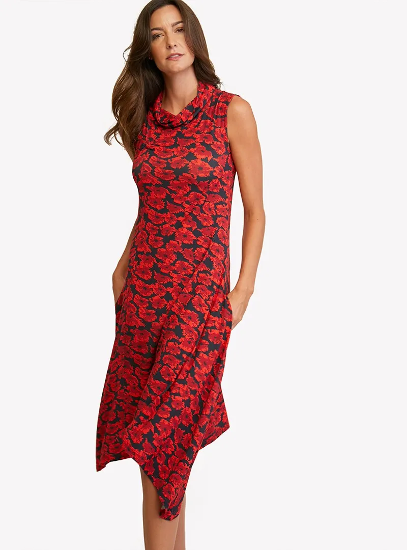 LOULOU DAMOUR Women's Summer Field Sleeveless Printed Dress With Fun Nod Collar sold by Ruumur product image thumbnail 2
