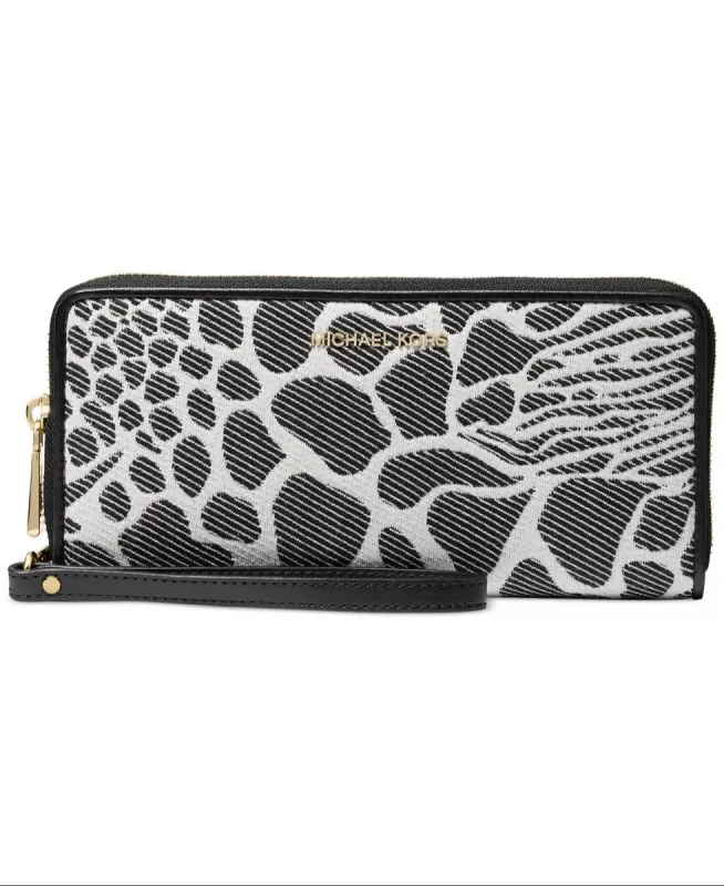 Michael Kors Women's Black Multi Jet Set Travel Continental Wallet sold by Ruumur