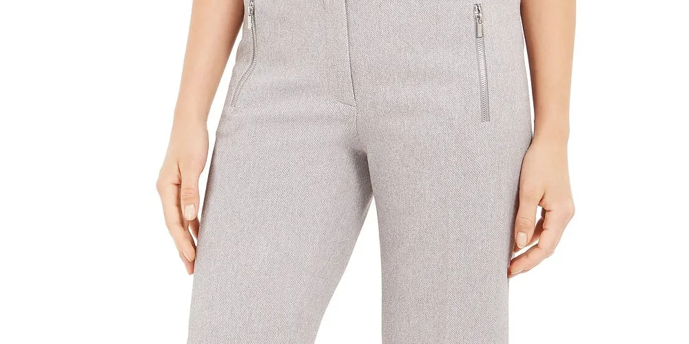 Calvin Klein Women's Zipper Pocket Cropped Twill Pants Gray Size 14 sold by Ruumur product image thumbnail 2