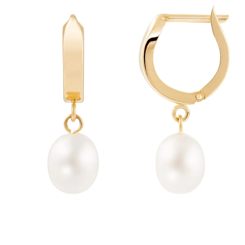 Splendid Pearls 14K Gold Pearl Pearl Earrings sold by Ruumur