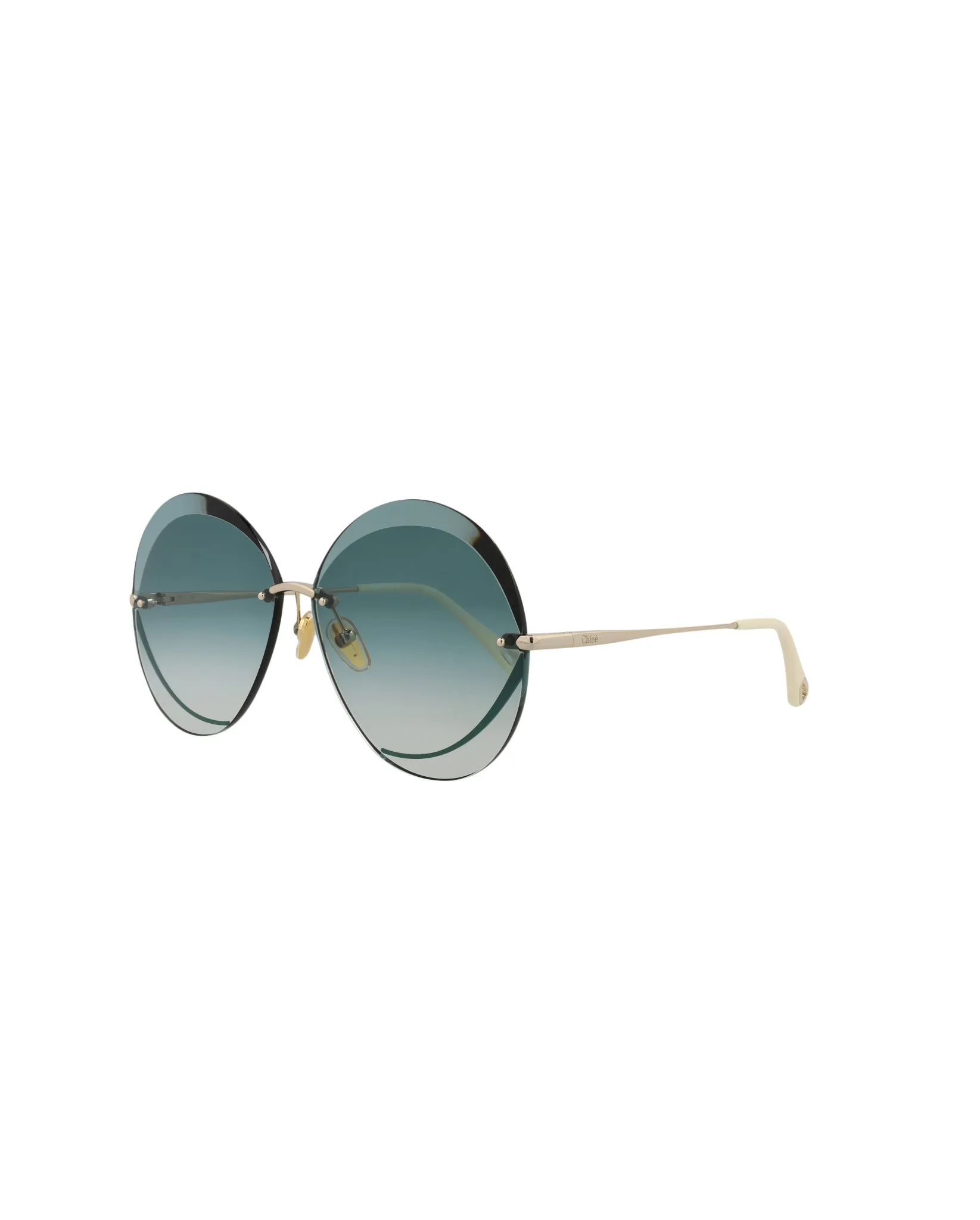 Chloe Round-Frame Metal Sunglasses, Style # CH0063S-30011429003 sold by Ruumur product image thumbnail 2
