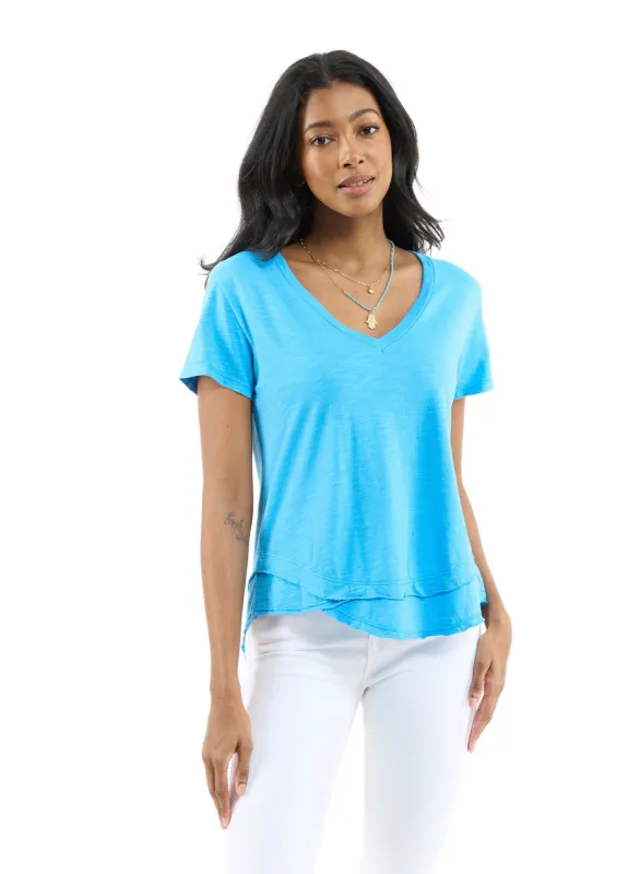 AVA V-NECK - V-Neck Mock Layer T-Shirt sold by Ruumur