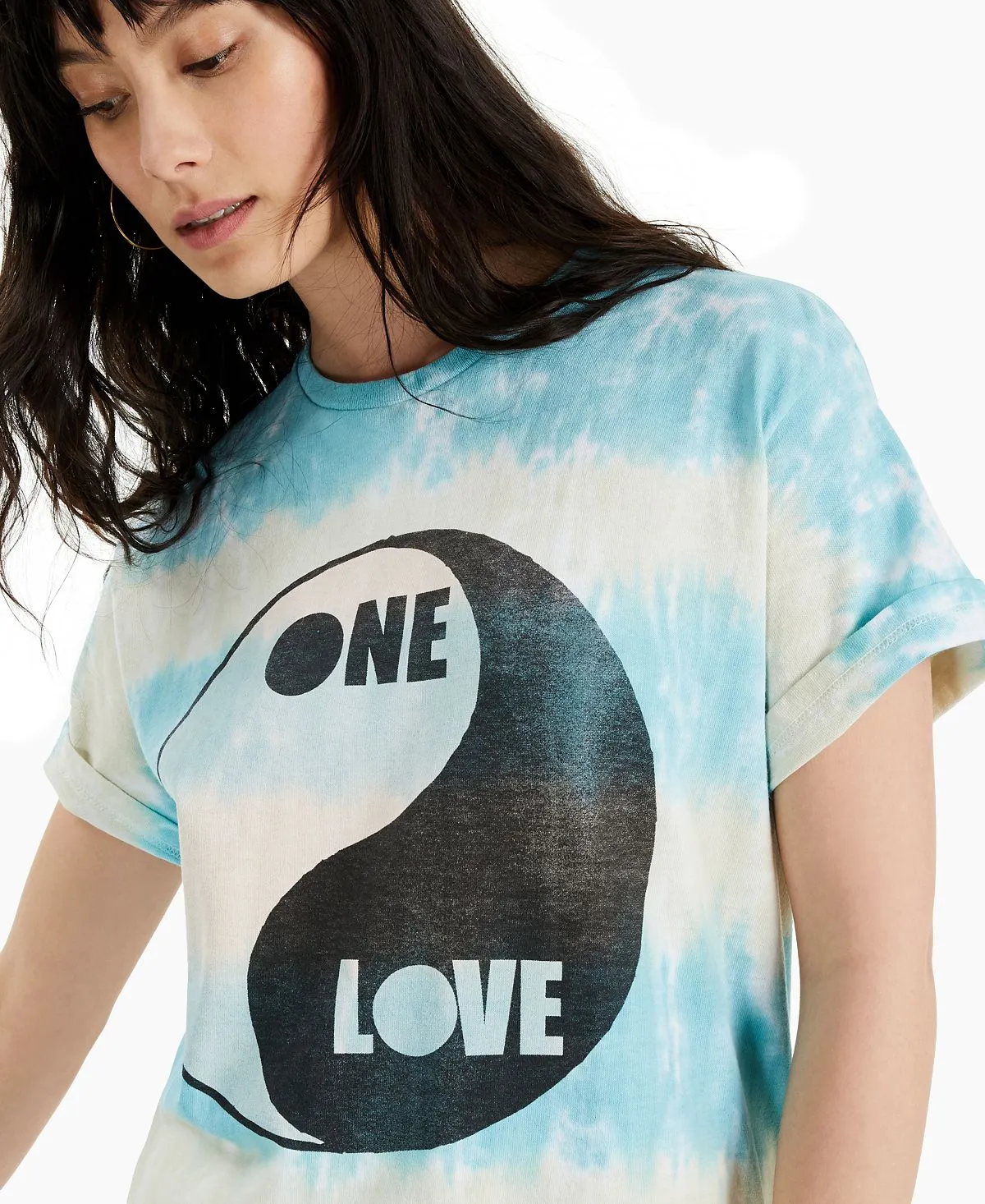 Junk Food Women's Turquoise Tie Dye Short Sleeve Crew Neck T-Shirt Black Size Small sold by Ruumur product image thumbnail 3