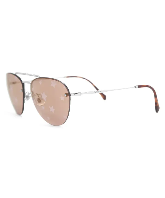 Miu Miu Aviator Sunglasses SMU54US 1BC195 59 made by Ruumur