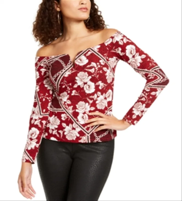 Thalia Sodi Women's Sweetheart Neck Printed Top Red Size Small sold by Ruumur