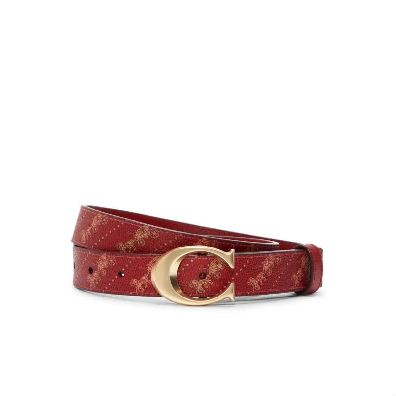 Coach Signature Buckle Belt With Horse And Carriage Print, 25 Mm sold by Ruumur