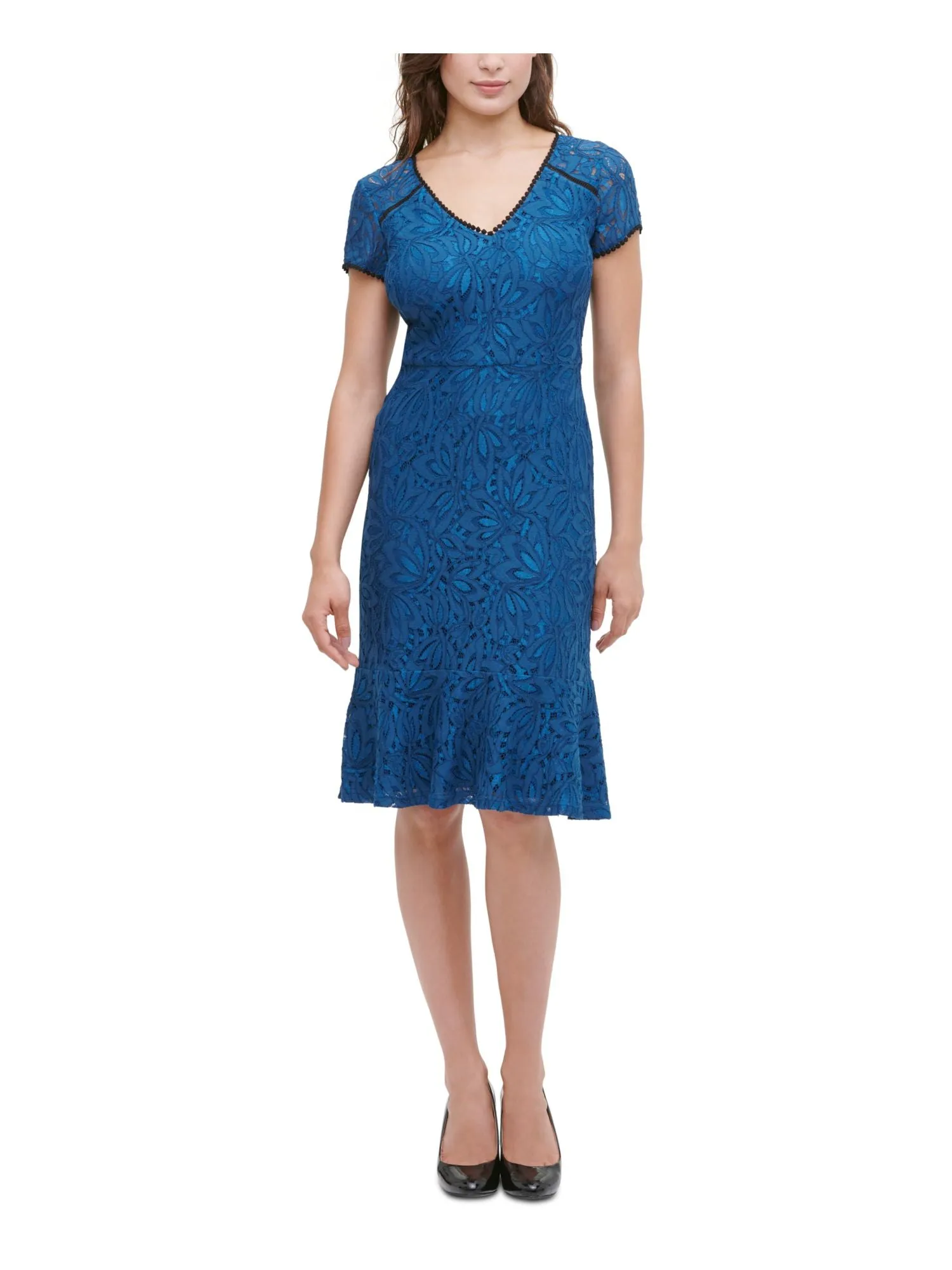 Kensie Short Women's Sleeve Below the Knee Dress Green Size 12 sold by Ruumur