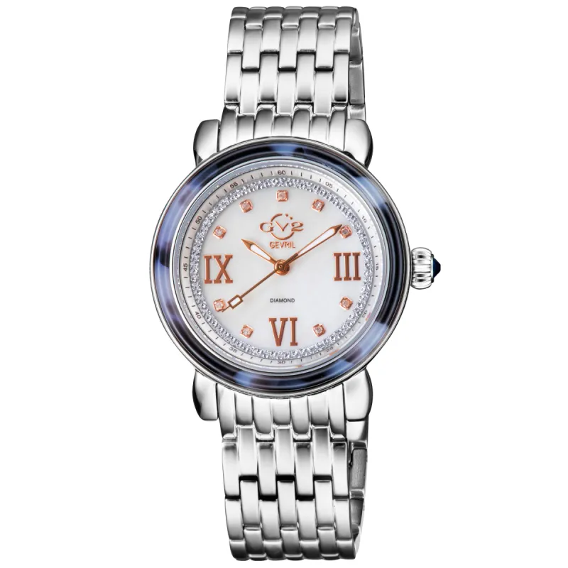 GV2 by Gevril Women's Marsala Tortoise 36mm Quartz Watch 9850B sold by Ruumur