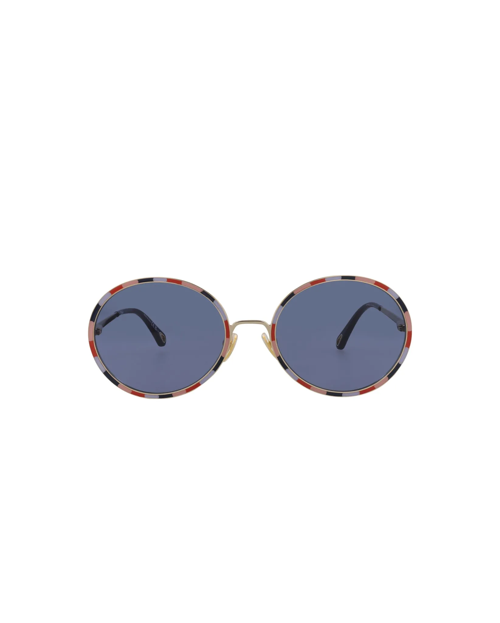 Chloe Round-Frame Metal Sunglasses, Style # CH0100S-30012459001 sold by Ruumur
