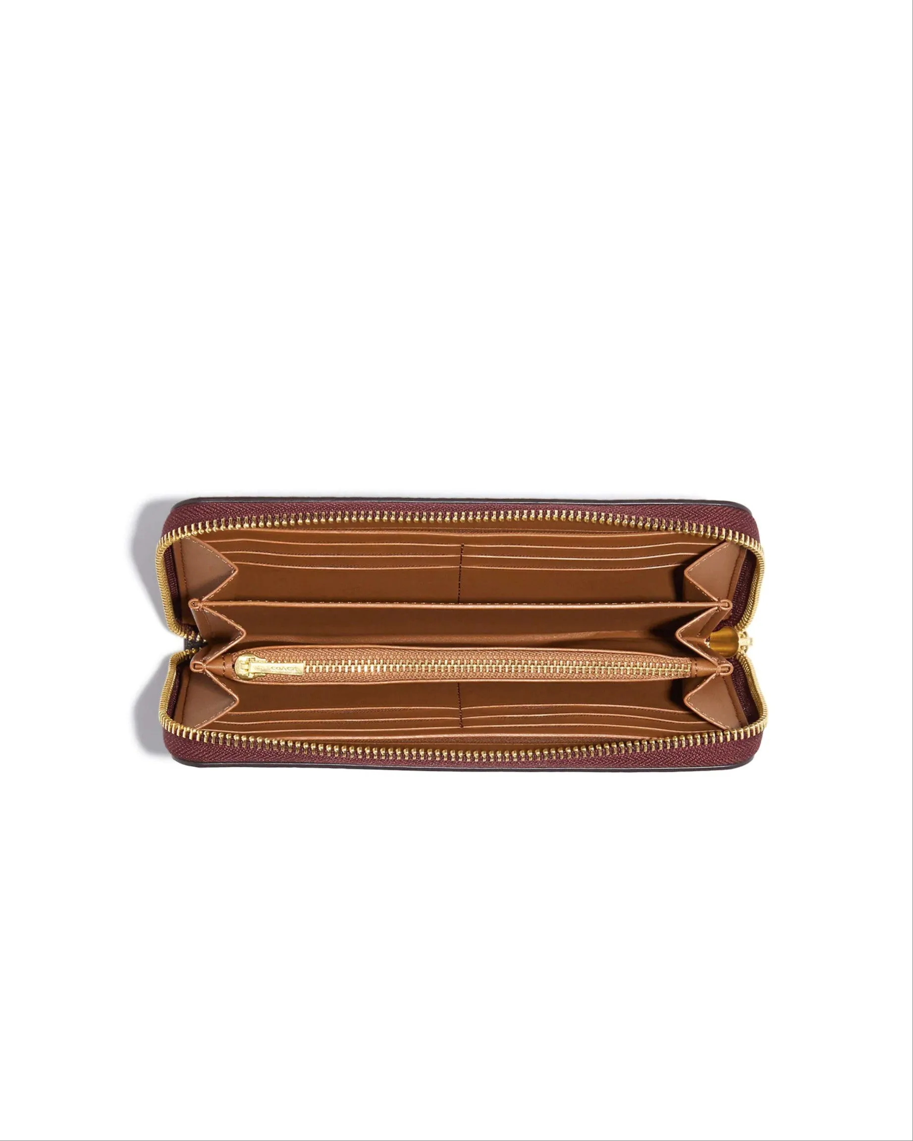 Coach Women's Brown & Chalk Multi Long Zip Around Wallet In Signature Canvas With Varsity Motif sold by Ruumur product image thumbnail 2