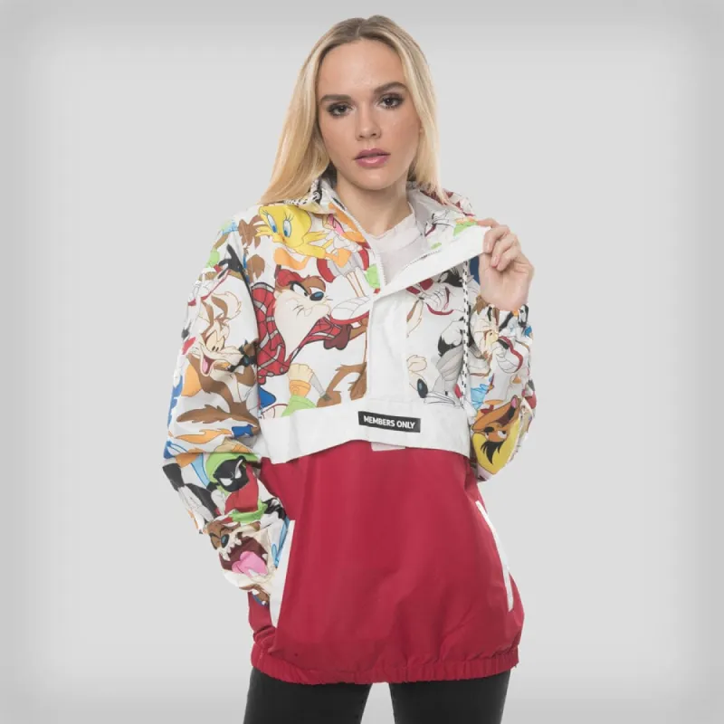 Members Only Women's Looney Tunes Collab Popover Oversized Jacket sold by Ruumur
