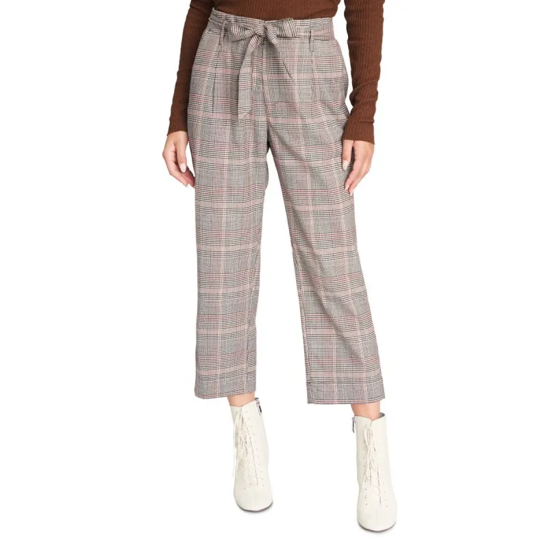 Sanctuary Women's Inland Plaid Crop Pants Brown Size 29 sold by Ruumur