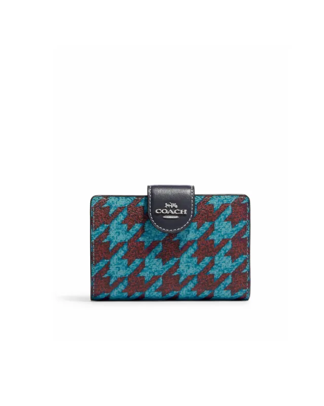 Coach Medium Corner Zip Wallet With Houndstooth Print sold by Ruumur