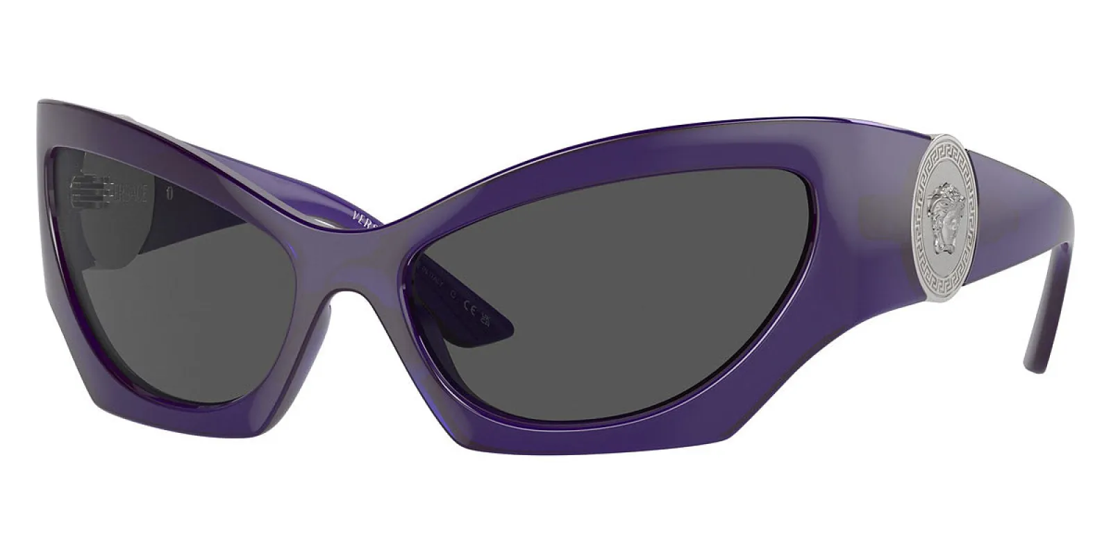 Versace Women's Fashion VE4450-541987-60 60mm Transparent Violet Sunglasses sold by Ruumur