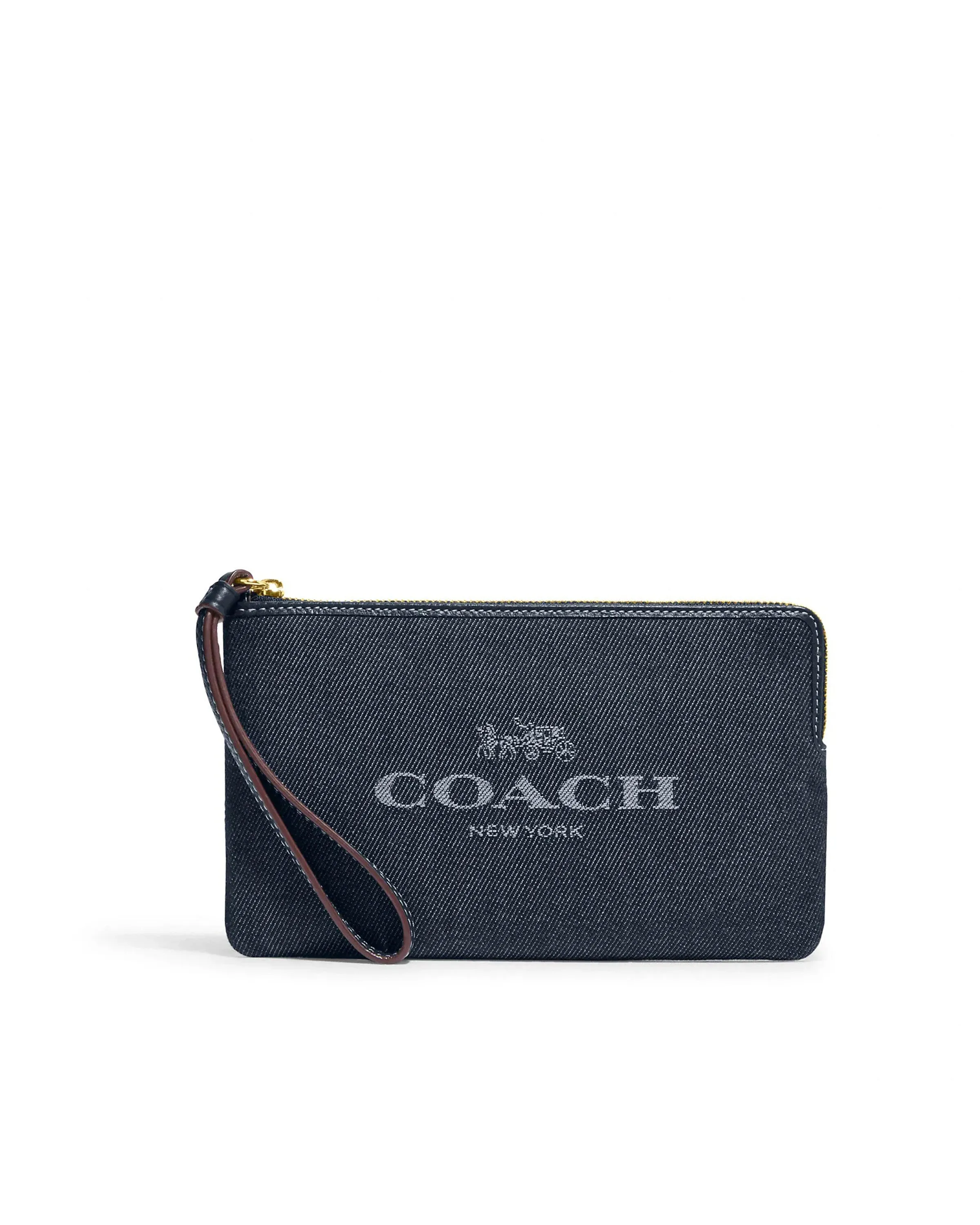Coach Women's Denim Large Corner Zip With Coach sold by Ruumur