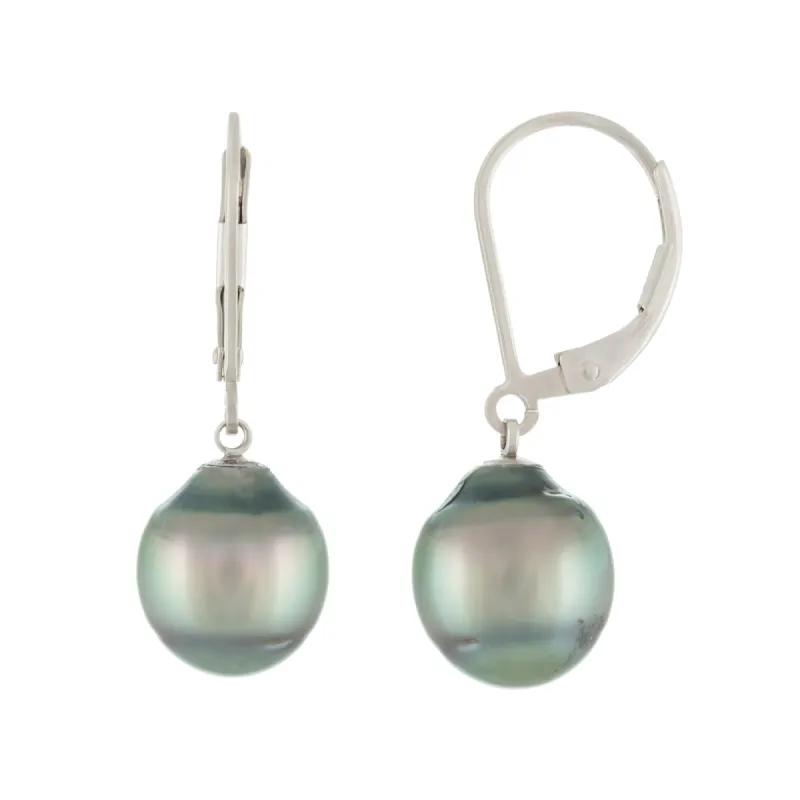 Splendid Pearls Tahitian Pearl Earrings Silver TH-ESR-19 sold by Ruumur