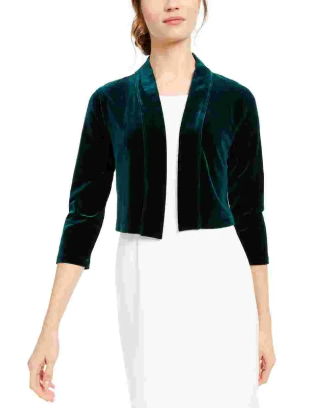 Calvin Klein Women's Velvet Shrug Cardigan Blue Size Large sold by Ruumur