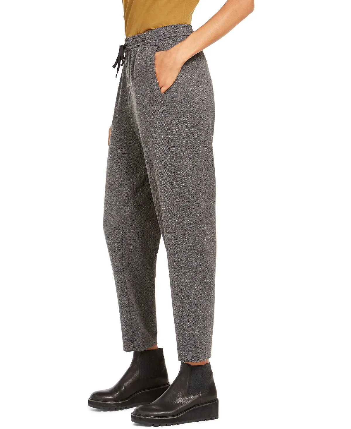 Eileen Fisher Women's Cropped Pull on Pants Gray Size Large sold by Ruumur product image thumbnail 3