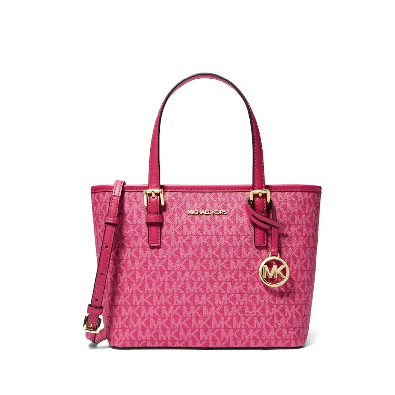 Michael Kors Women's Jet Set Travel Extra-Small Logo Top-Zip Tote Bag sold by Ruumur