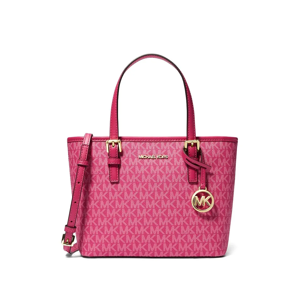 Michael Kors Women's Jet Set Travel Extra-Small Logo Top-Zip Tote Bag sold by Ruumur