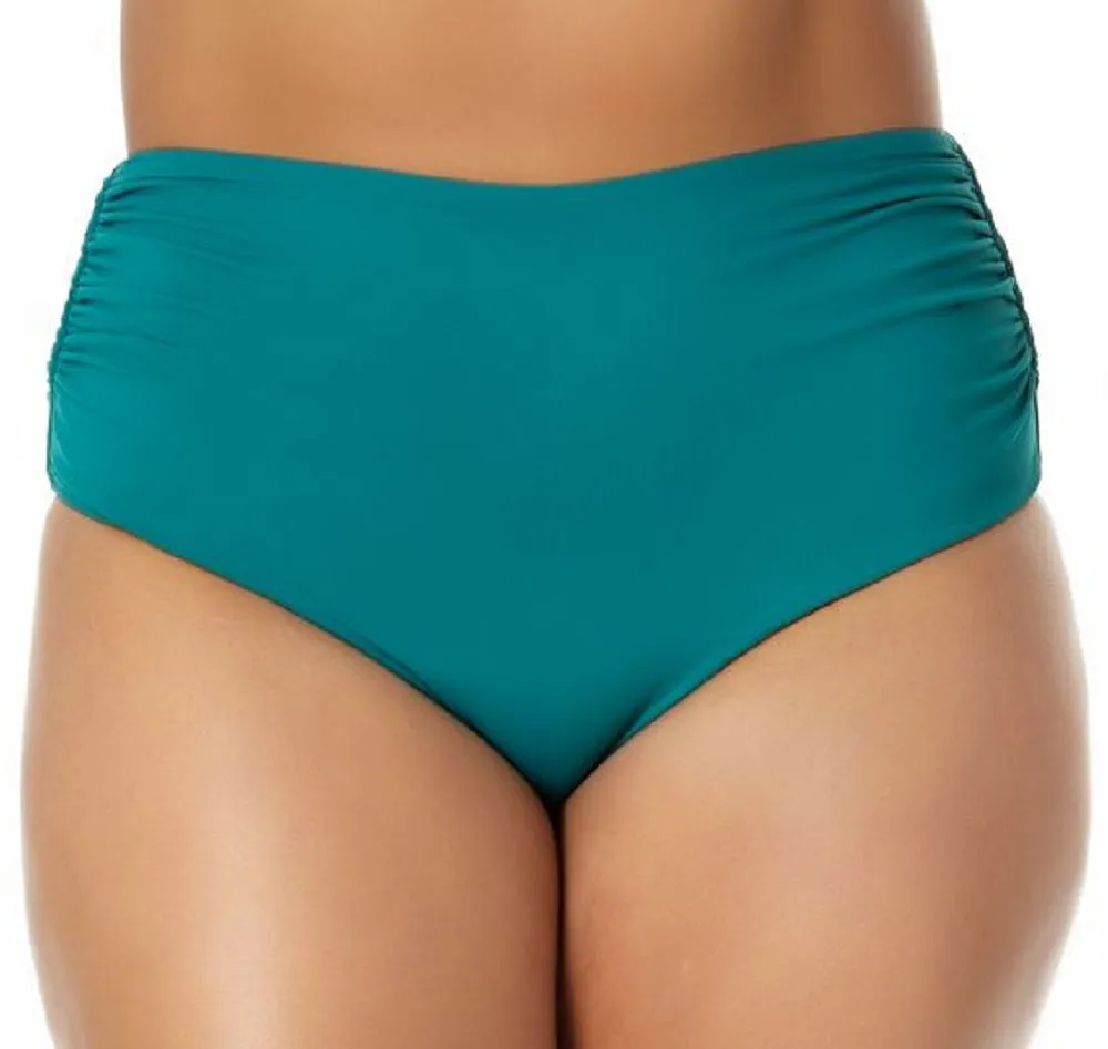 Anne Cole Women's High Waist Bikini Bottoms Swimsuit Green sold by Ruumur product image thumbnail 2
