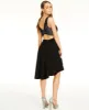 Speechless Women's Printed Spaghetti Strap V Neck Below the Knee Hi Lo Prom Dress Black Size 7 sold by Ruumur