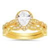 Sterling Silver 2pc CZ Stackable Ring Set sold by Ruumur