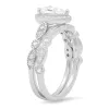 Sterling Silver 2pc CZ Stackable Ring Set sold by Ruumur