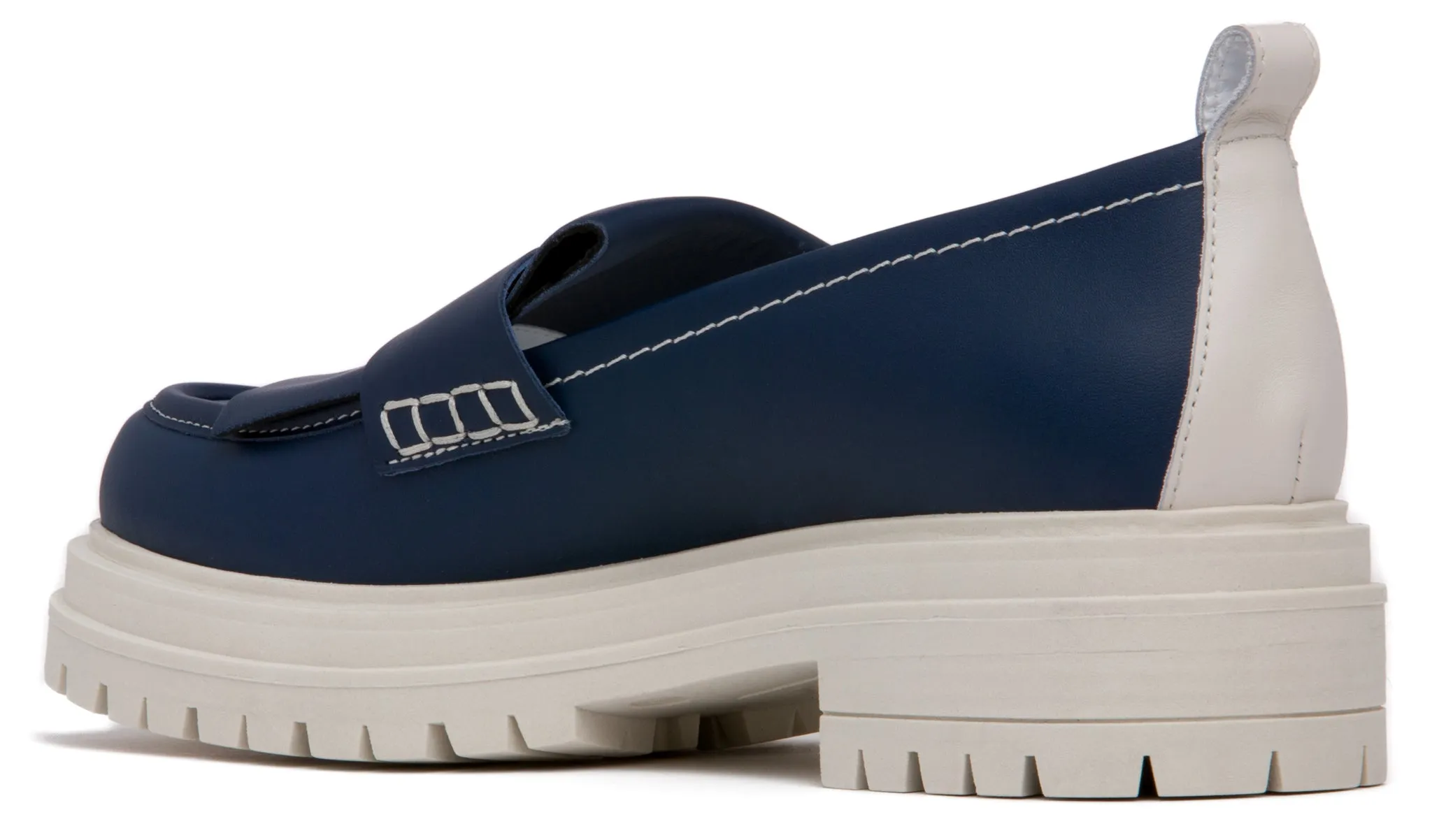 Federica Navy Leather Loafer sold by Ruumur product image thumbnail 3