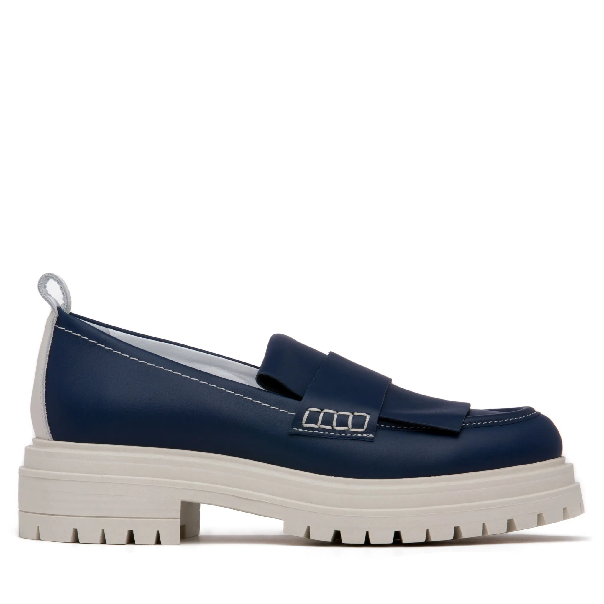 Federica Navy Leather Loafer sold by Ruumur product image thumbnail 2