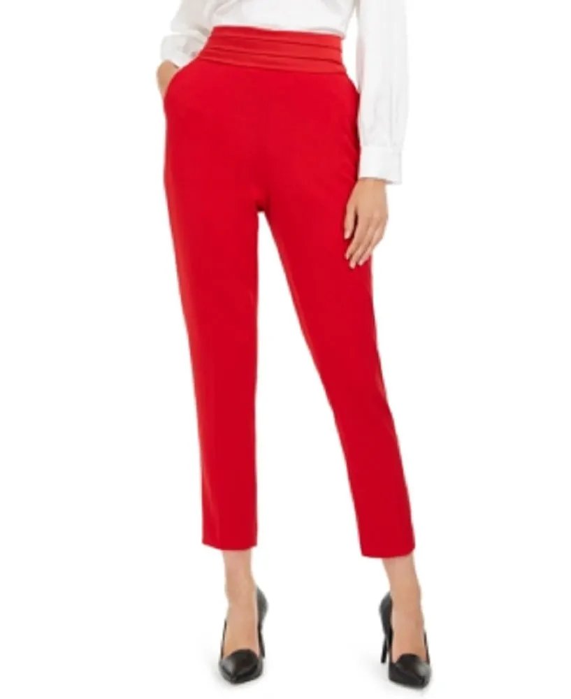 Calvin Klein Women's Dress Pants Pleated Mid Rise Red Size 16 sold by Ruumur
