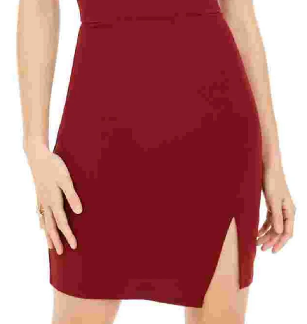 Sequin Hearts Women's Burgundy Short Sleeve Off Shoulder Above The Knee Body Con Cocktail Dress Red Size 13 sold by Ruumur product image thumbnail 3