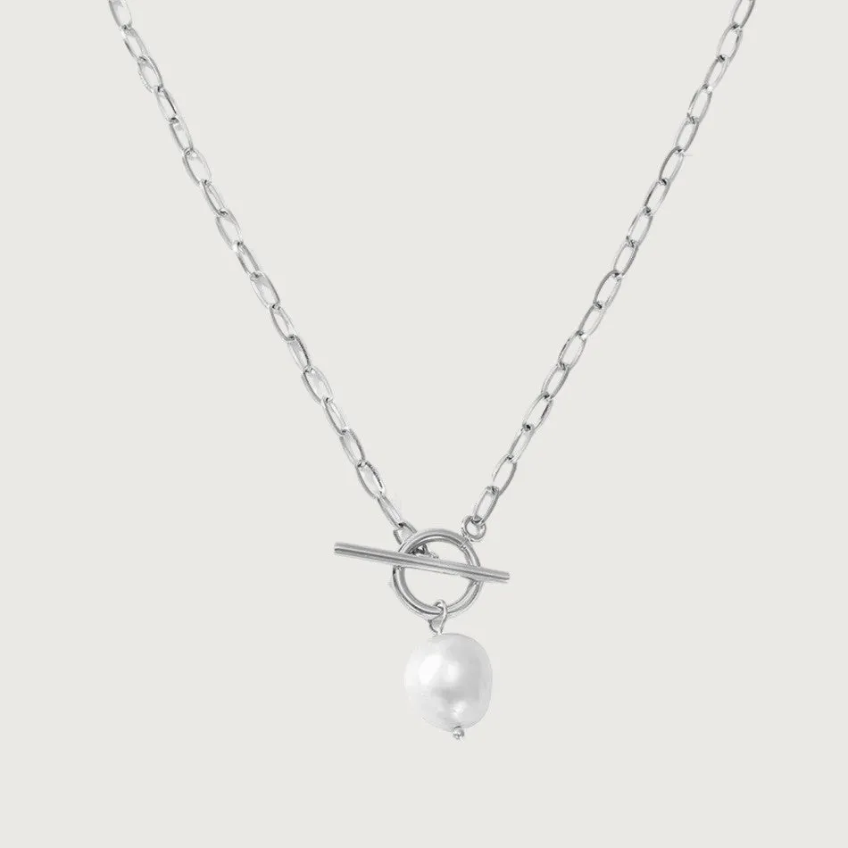 Freshwater Pearl Toggle Hypoallergenic Necklace sold by Ruumur product image thumbnail 2