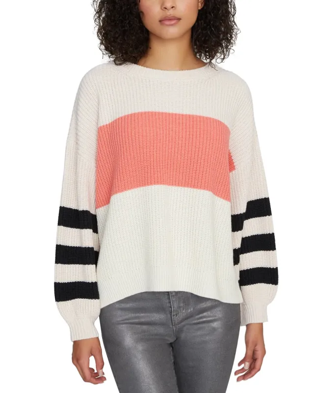 Sanctuary Women's Block Long Sleeve Crew Neck Sweater Pink Size X-Small sold by Ruumur