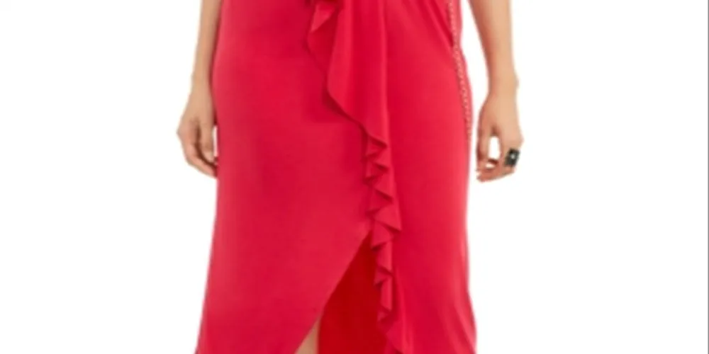 Thalia Sodi Women's Solid Ruffle Trim Skirt Pink Size Small sold by Ruumur product image thumbnail 2