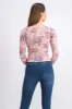 Crave Fame Junior's Ruched Floral Top Pink Size Small sold by Ruumur