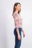 Crave Fame Junior's Ruched Floral Top Pink Size Small sold by Ruumur