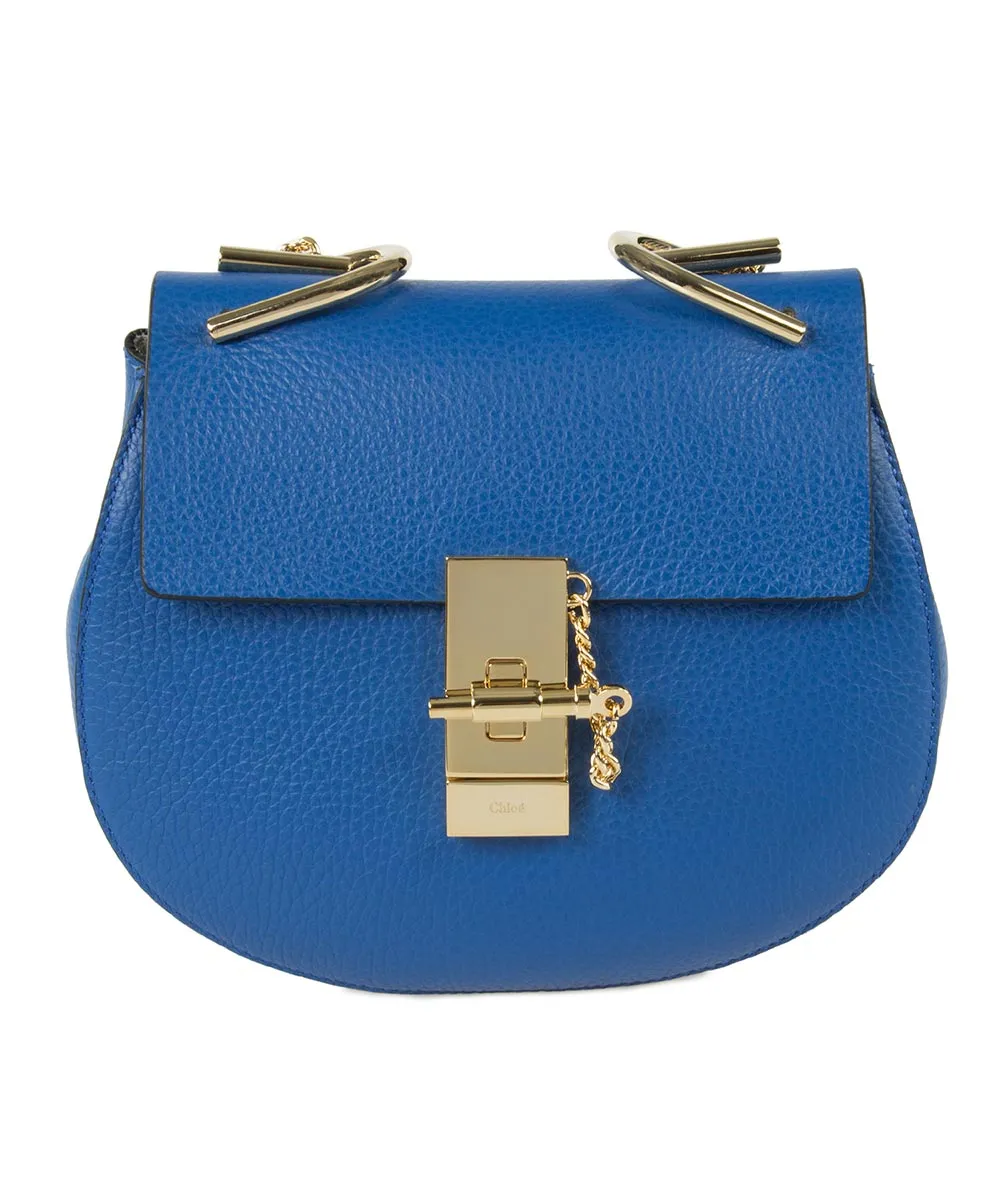Chloe Drew Bag | Blue with Gold Hardware | Small sold by Ruumur
