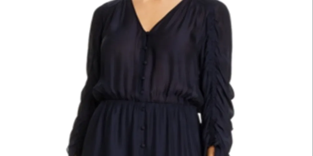 Parker Women's Fletcher Button Down Ruffed Dress Blue Size Medium sold by Ruumur product image thumbnail 2