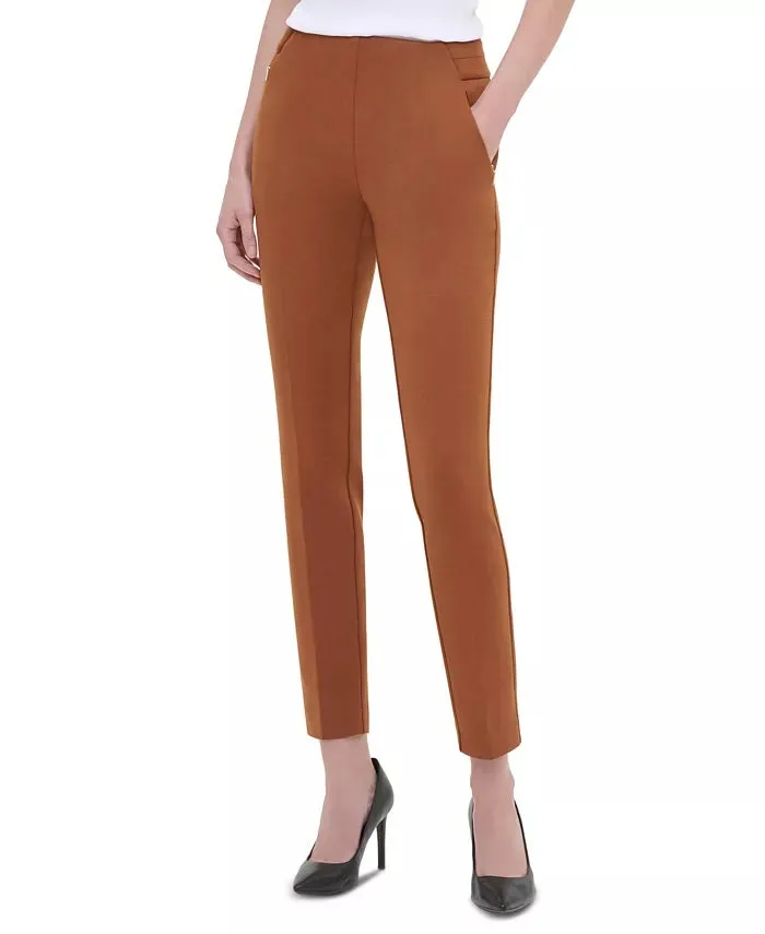 Calvin Klein Women's Pull-On Ankle Pants Brown Size 16 sold by Ruumur