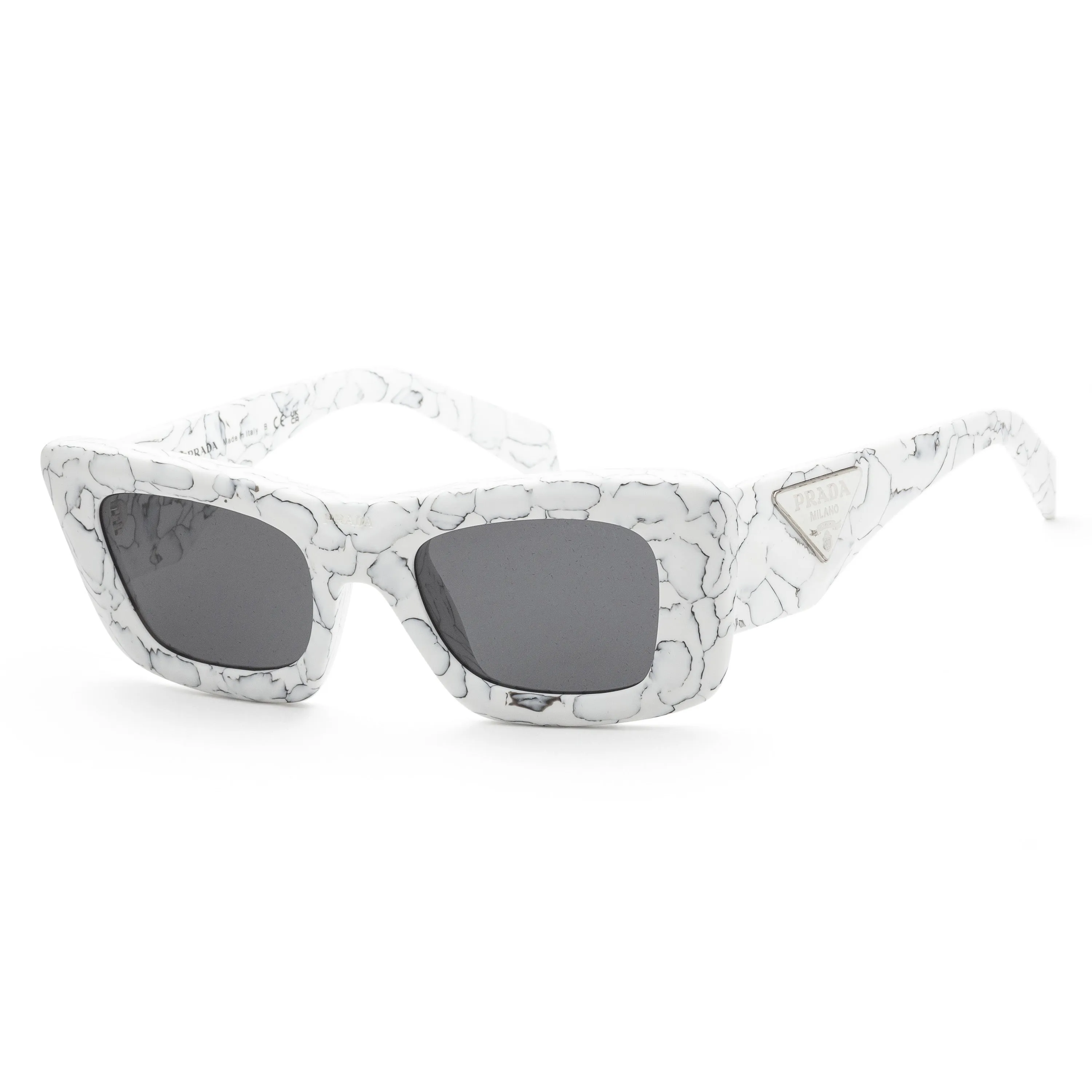 Prada Women's Fashion 50mm Matte White Marble Sunglasses sold by Ruumur