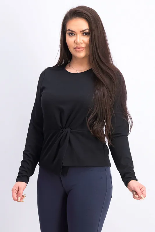 Rachel Roy Women's Val Knot-Front Top Black Size Extra Large sold by Ruumur