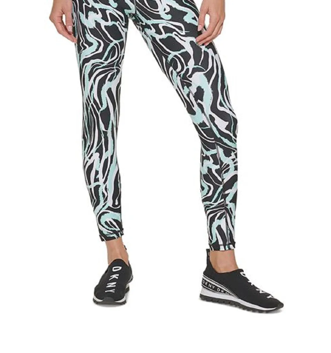 DKNY Women's Sport Marble Print 7/8 Leggings Blue Size Small sold by Ruumur product image thumbnail 3